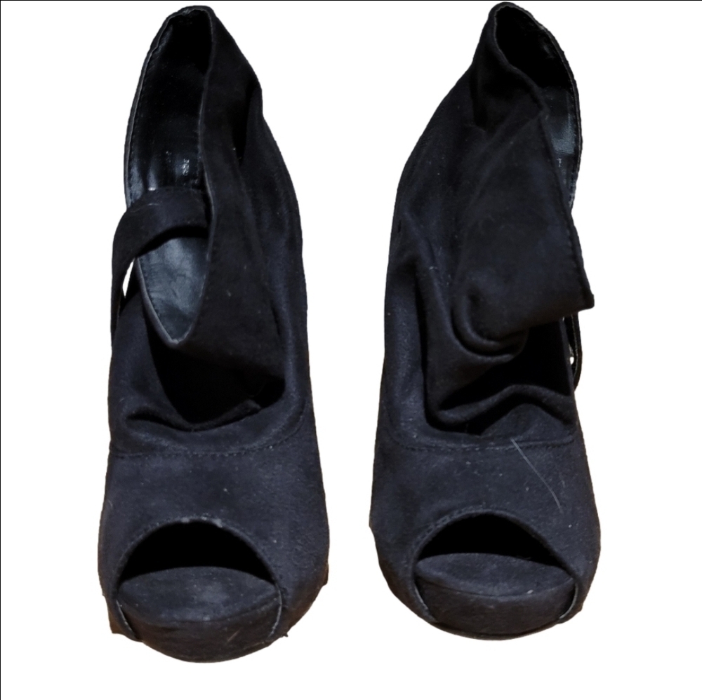 Peep toe Heels in black size 6 - Picture 4 of 9
